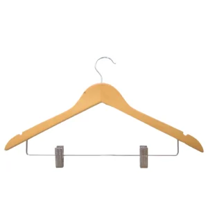 Cintres Bois Naturel – Lot de 100 pièces