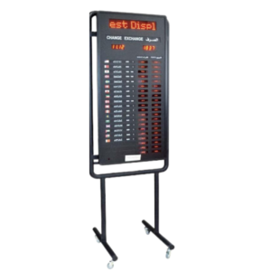 Tableau électronique de cours de change