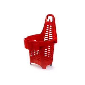 Panier Double 40 L – Rouge ou Bleu – Panier Supermarché